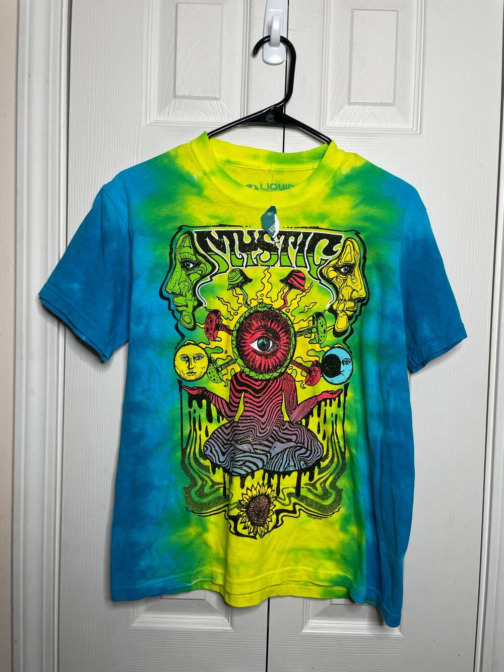 NEW Liquid Blue Mystic Mushrooms Tie Dye Men’s Sz Small